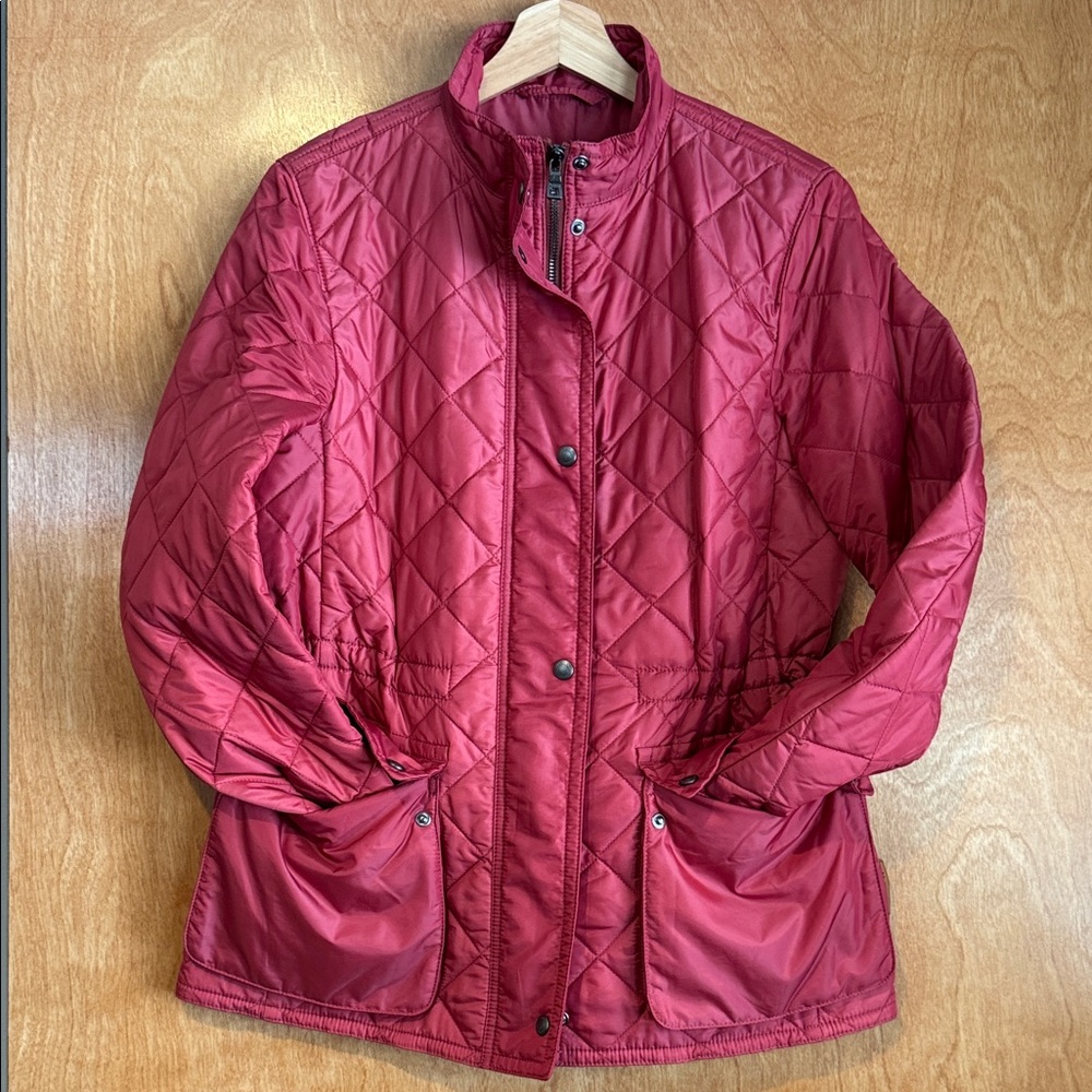 Coach Women's Quilted Puffer Jacket - Deep Red